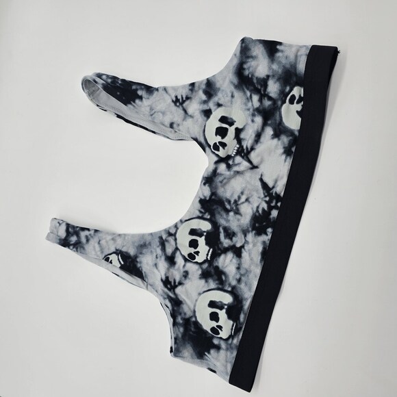 MeUndies Scoop Bralette M Skull Tie Dye Print UltraModal Wireless Stretch Top - Picture 1 of 10